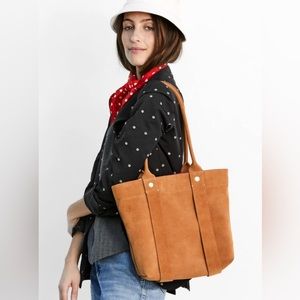 Clare V Petit Cousin in Tan Suede